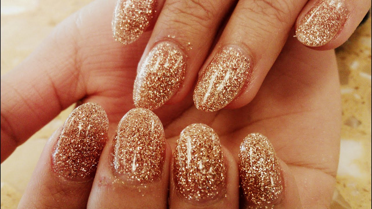 Gold Glitter Acrylic Nails
 GOLD GLITTER ACRYLIC NAIL DESIGNS HOW TO