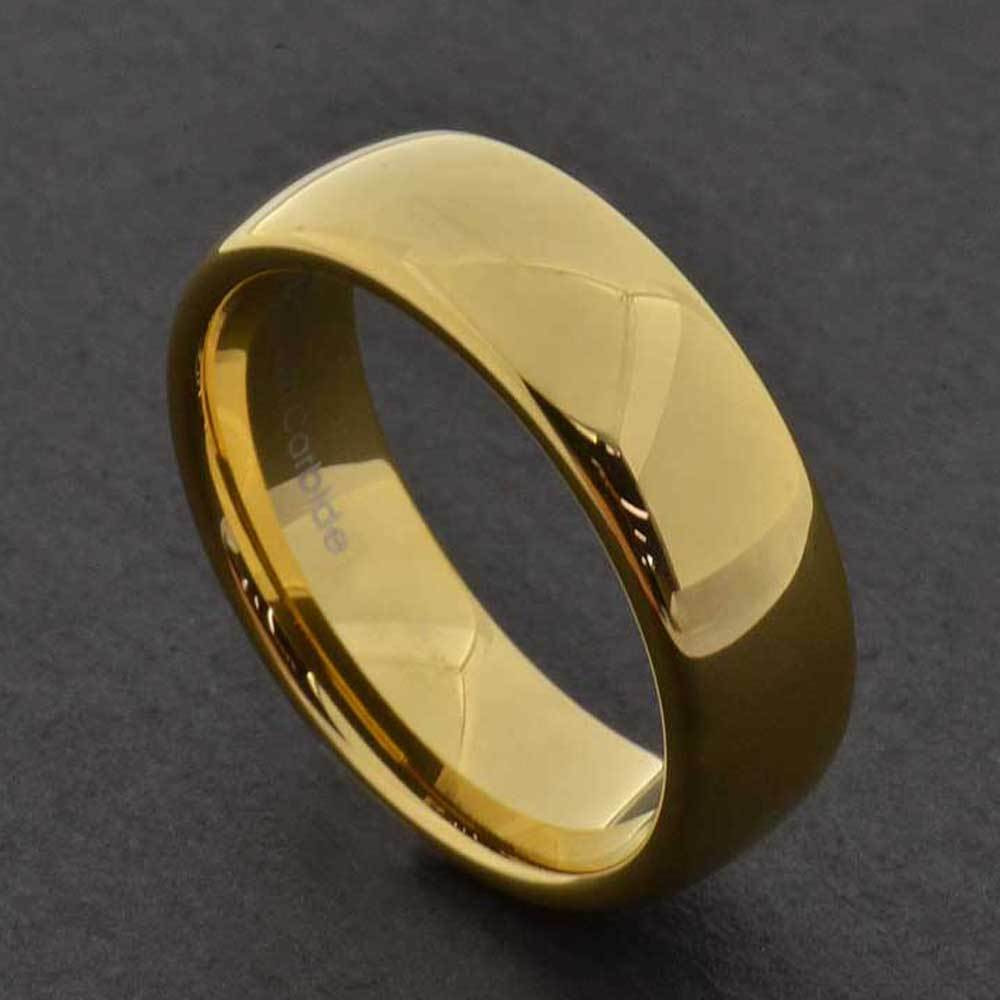 Gold Mens Wedding Band
 7mm Gold Tungsten Men s Wedding Band Ring sz7 13