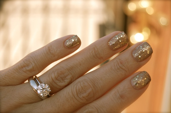 Gold Nail Ideas
 40 Best Examples Gold Glitter Nail Polish Art Just For