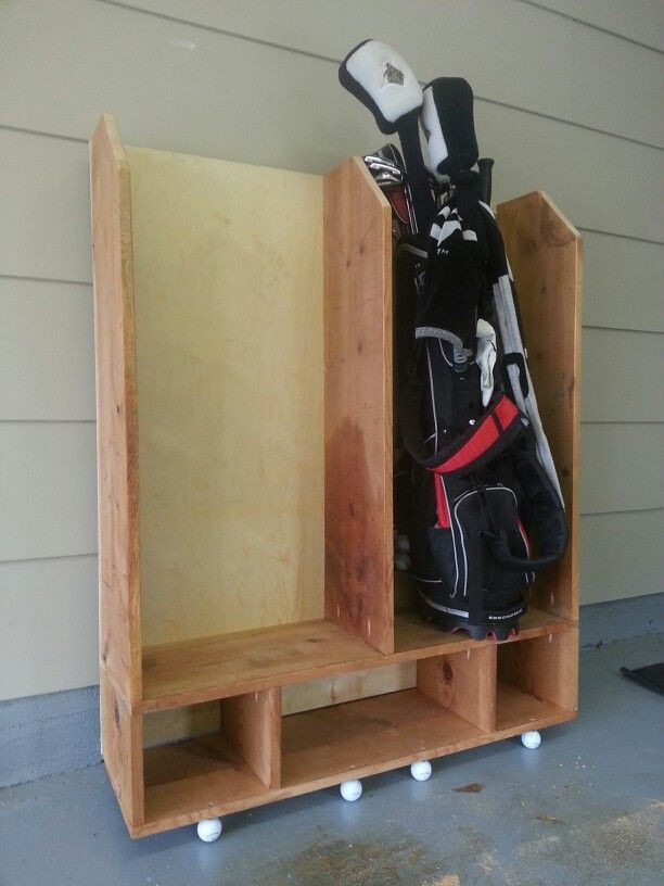 Golf Organizer For Garage
 Golf club storage DIY