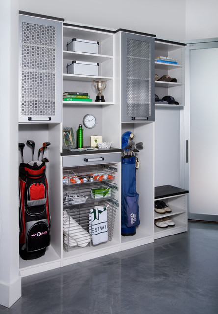 Golf Organizer For Garage
 Golf Storage Unit Modern Garage new york by