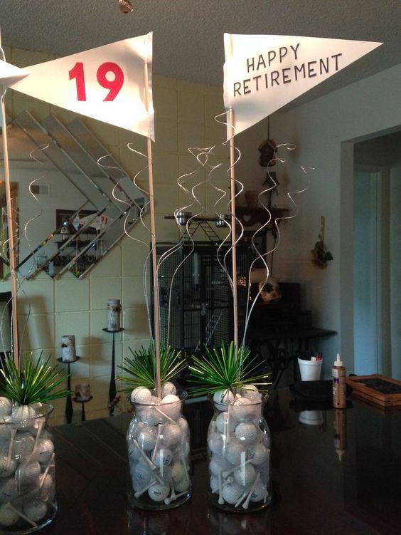 Golf Retirement Party Ideas
 Golf themed centerpieces perfect for a golfer s party