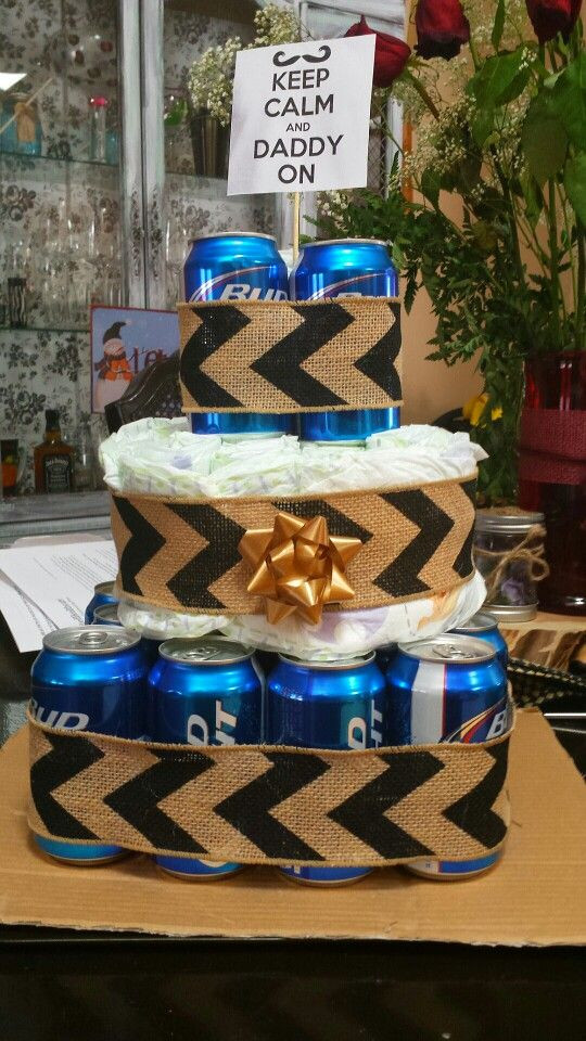 Good Ideas For Baby Shower Gifts
 Baby shower father beer diaper cake t for dad