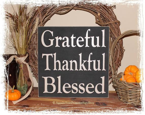 Grateful Thanksgiving Quotes
 Grateful Thankful Blessed Fall Decor Thanksgiving Decor Fall