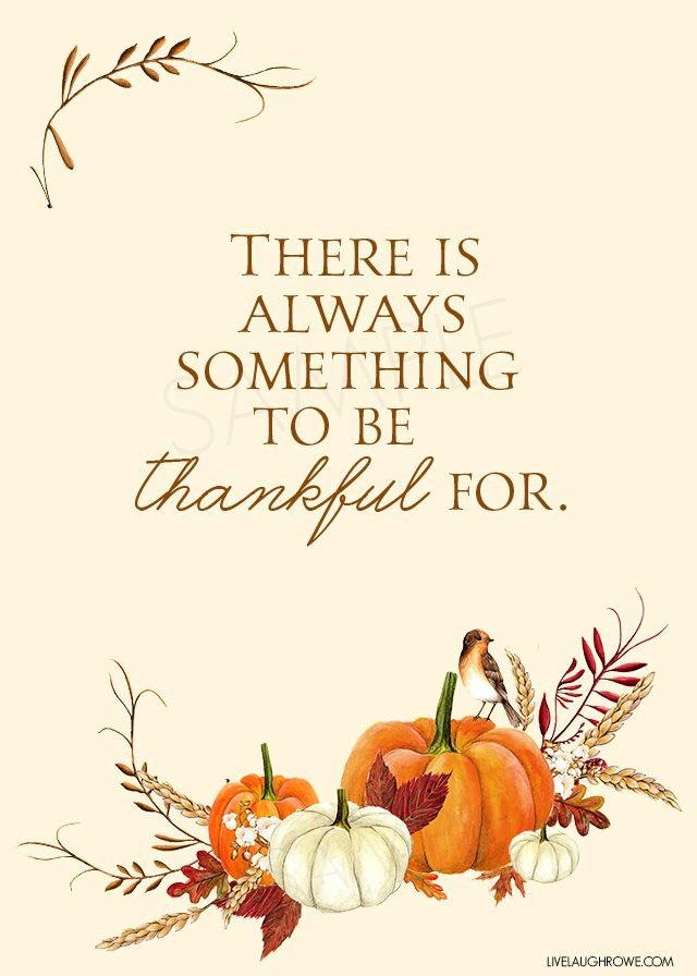 Grateful Thanksgiving Quotes
 Thankful Printable