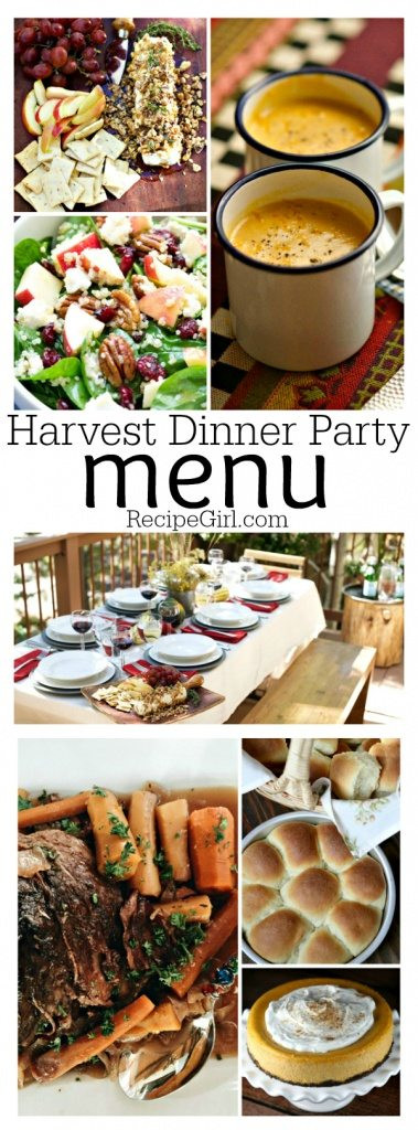 Great Fall Dinners
 Harvest Dinner Party Menu Recipe Girl