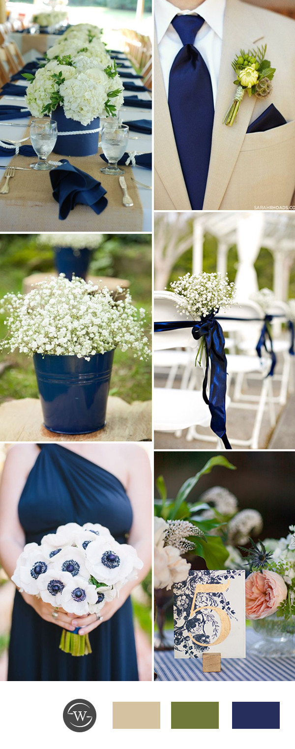 Green And Blue Wedding Colors
 Stunning Navy Blue Wedding Color bo Ideas for 2017