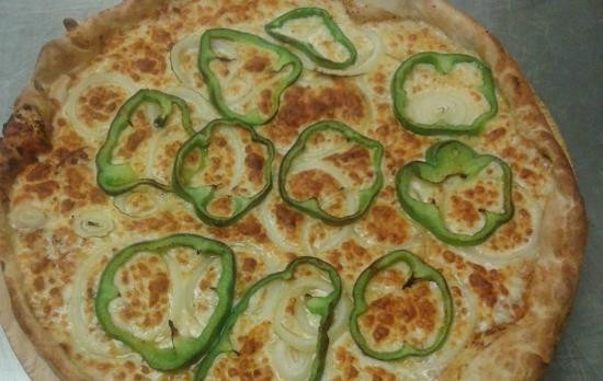 Green Onion Pizza
 Deep Dish Sliced Green Peppers & ion Pizza Picture of