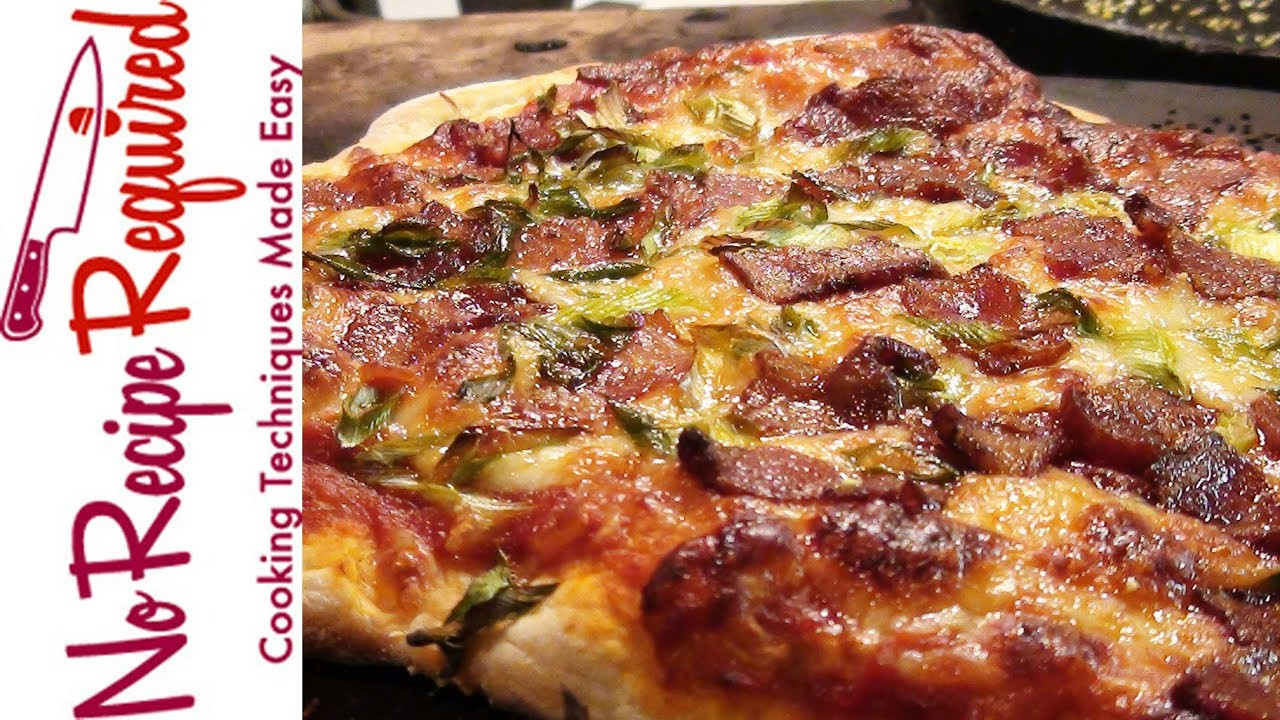 Green Onion Pizza
 Bacon and Green ion Pizza NoRecipeRequired