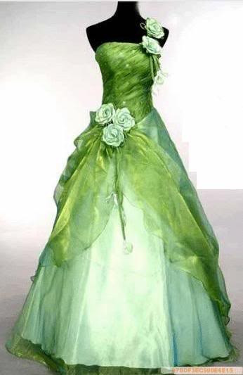 Green Wedding Gowns
 Bright Green And Dark Green Wedding Dress Designs