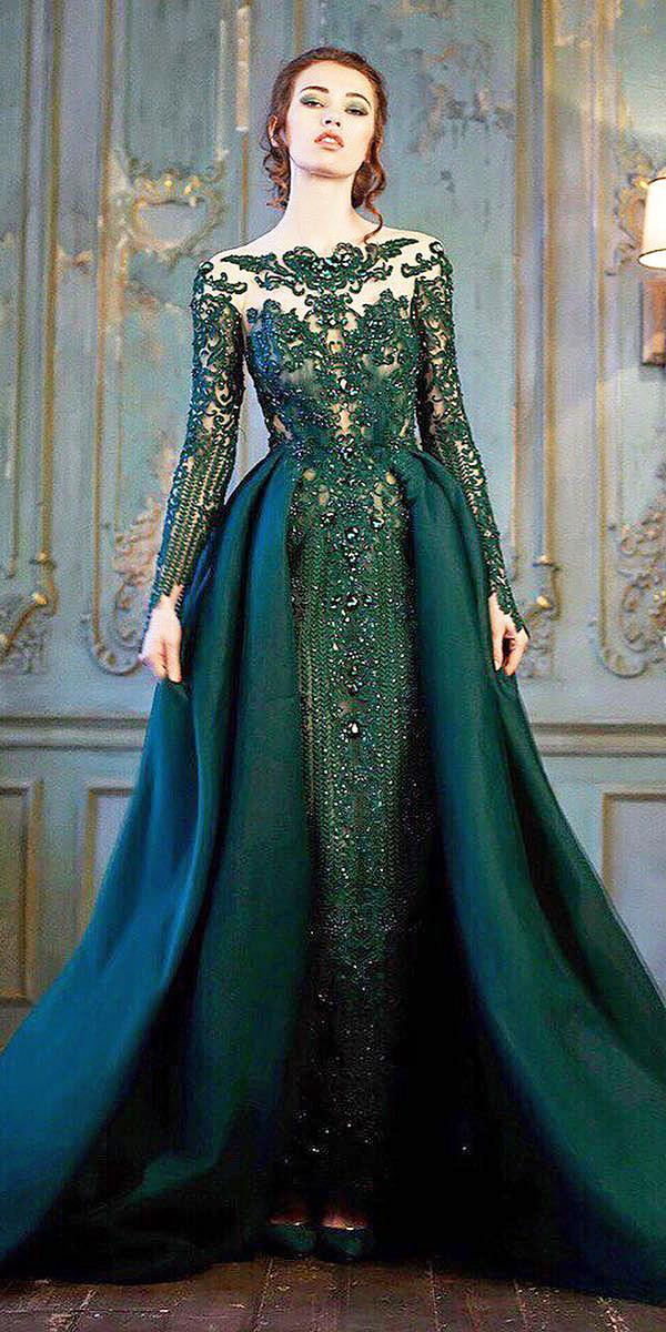 Green Wedding Gowns
 18 Green Wedding Dresses For Non Traditional Bride