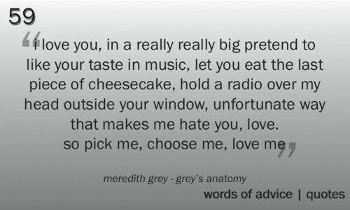 Grey'S Anatomy Romantic Quotes
 Greys Anatomy Quotes About Love QuotesGram