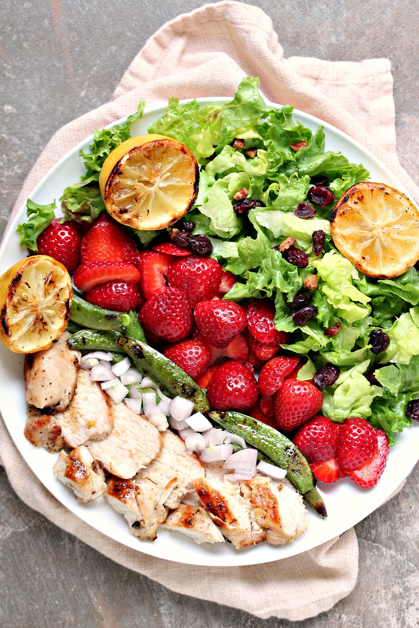 Grilled Chicken For Salad
 Grilled Chicken Salad and Strawberries