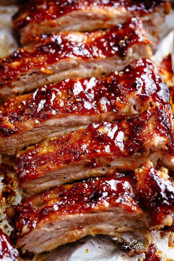 Grilled Pork Spare Ribs Recipe
 American Ribs Oven Baked and slathered in the most