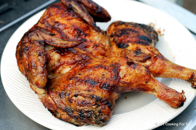 Grilling A Whole Chicken
 BBQ Grilled Butterflied Whole Chicken