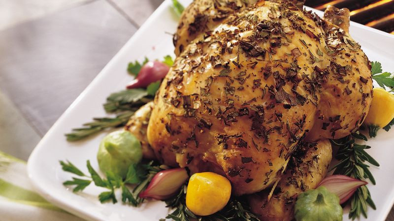 Grilling A Whole Chicken
 Grilled Whole Chicken with Herbs recipe from Betty Crocker