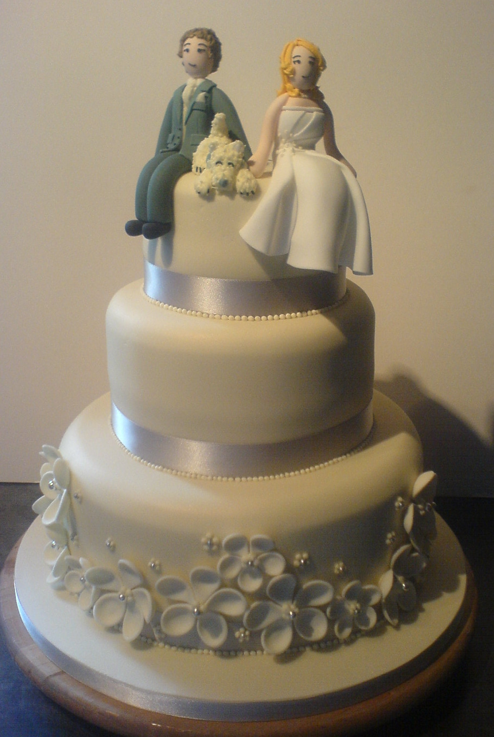 Groom Wedding Cakes
 Cozzmic Cakes Three Tier Wedding Cake Custom Bride & Groom