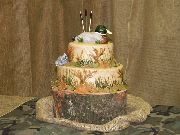 Groom Wedding Cakes
 A Rustically Elegant Wedding A Camo Grooms Cake