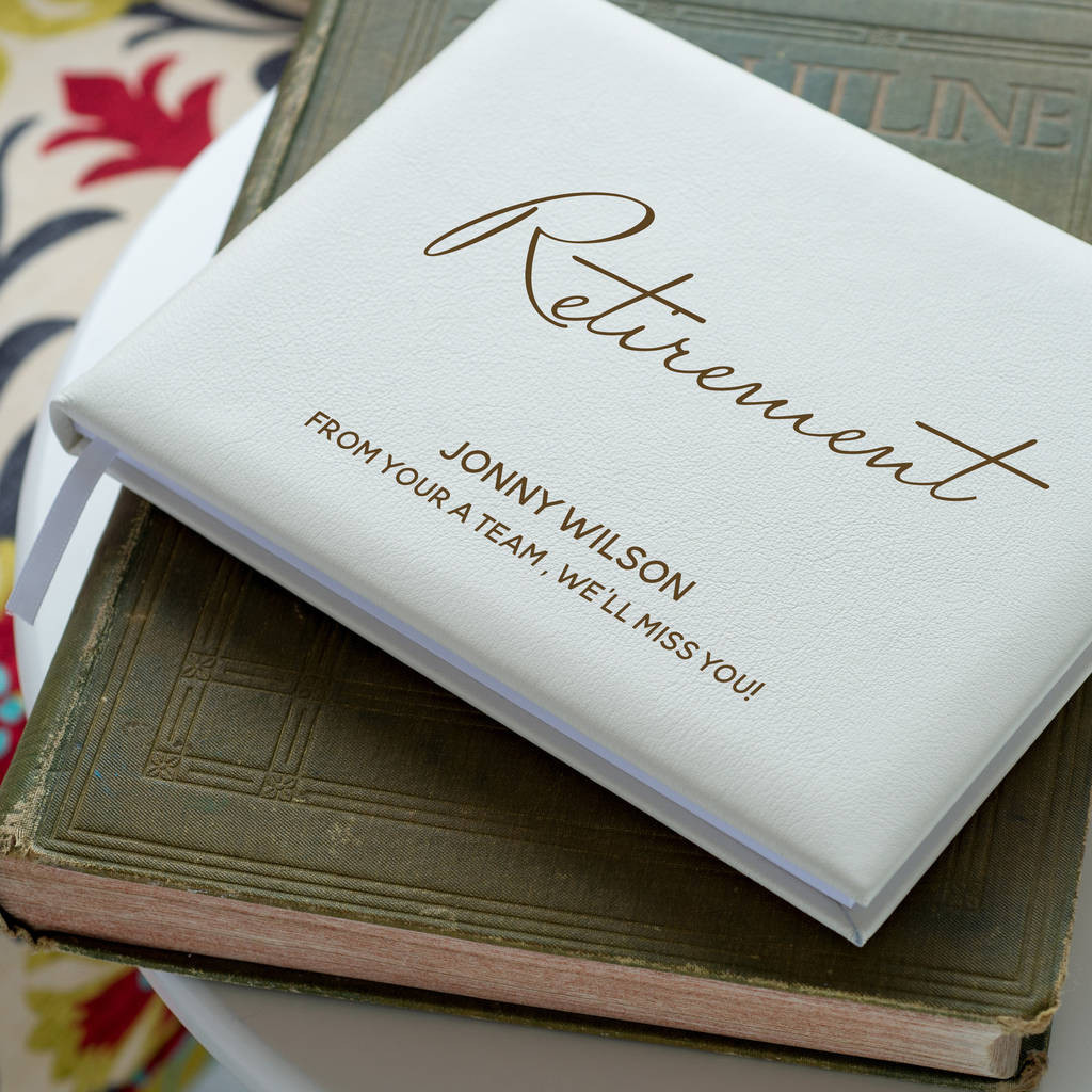 Guest Book Ideas For Retirement Party
 personalised retirement guest book by oh so cherished