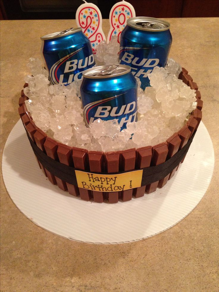 Guy Birthday Cakes
 How To Make A Beer Can Shaped Birthday Cake