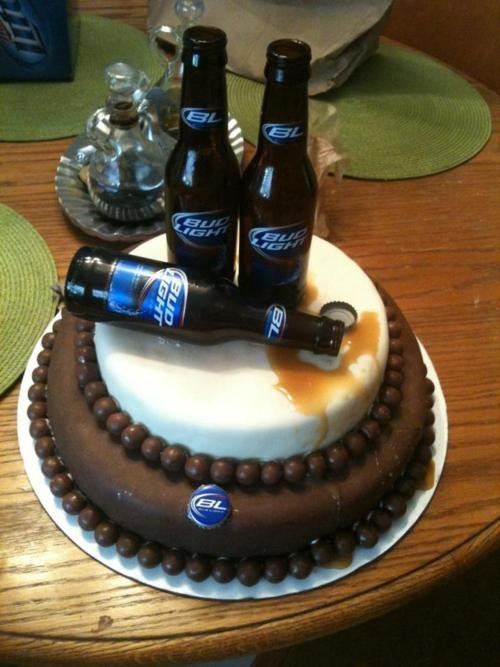 Guy Birthday Cakes
 Bud light birthday cake Perfect for a guy s 21st