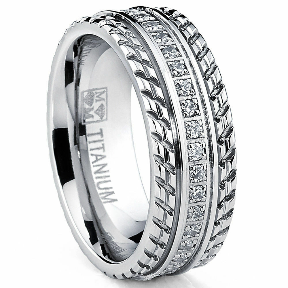 Guy Wedding Rings
 MENS OR WOMENS eternity T TITANIUM LCS DIAMOND WEDDING