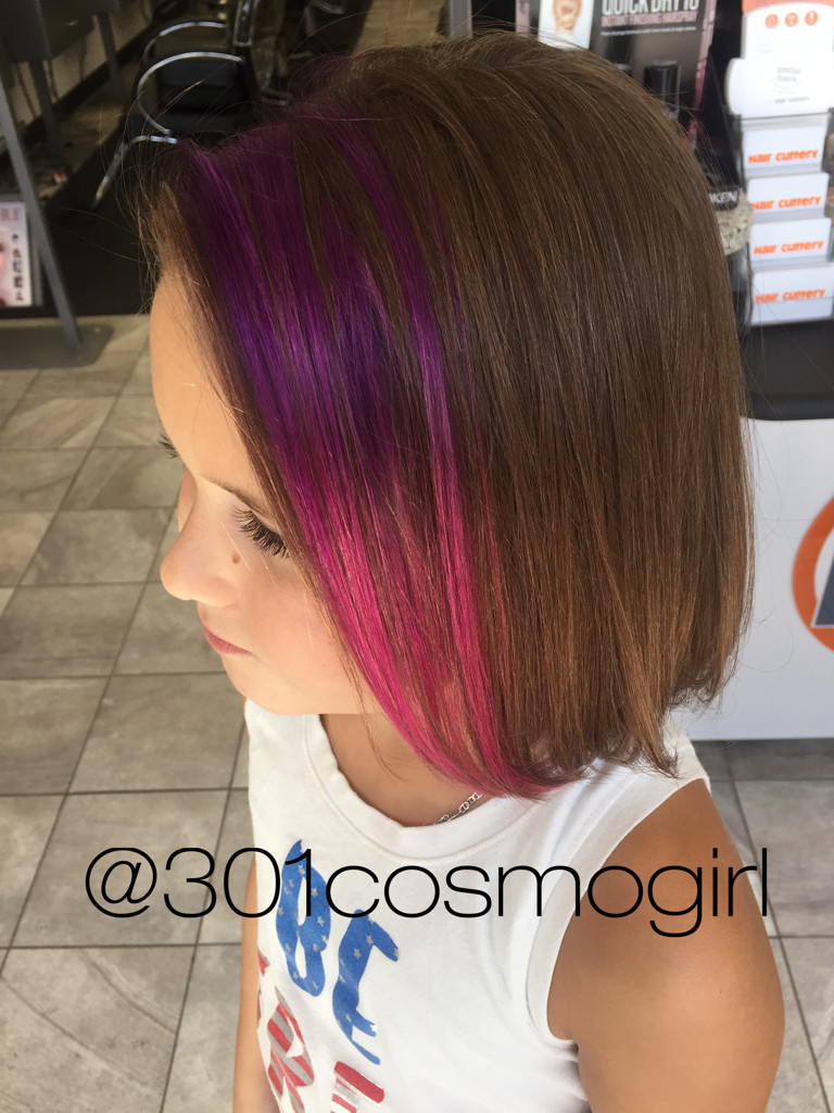 Hair Color For Children
 These purple pink pravana ombré peekaboos are perfect for