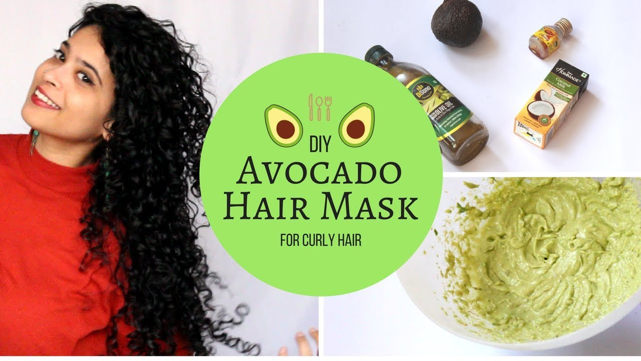 Hair Mask For Curly Hair DIY
 DIY Avocado Hair Mask Long Healthy Curly Hair