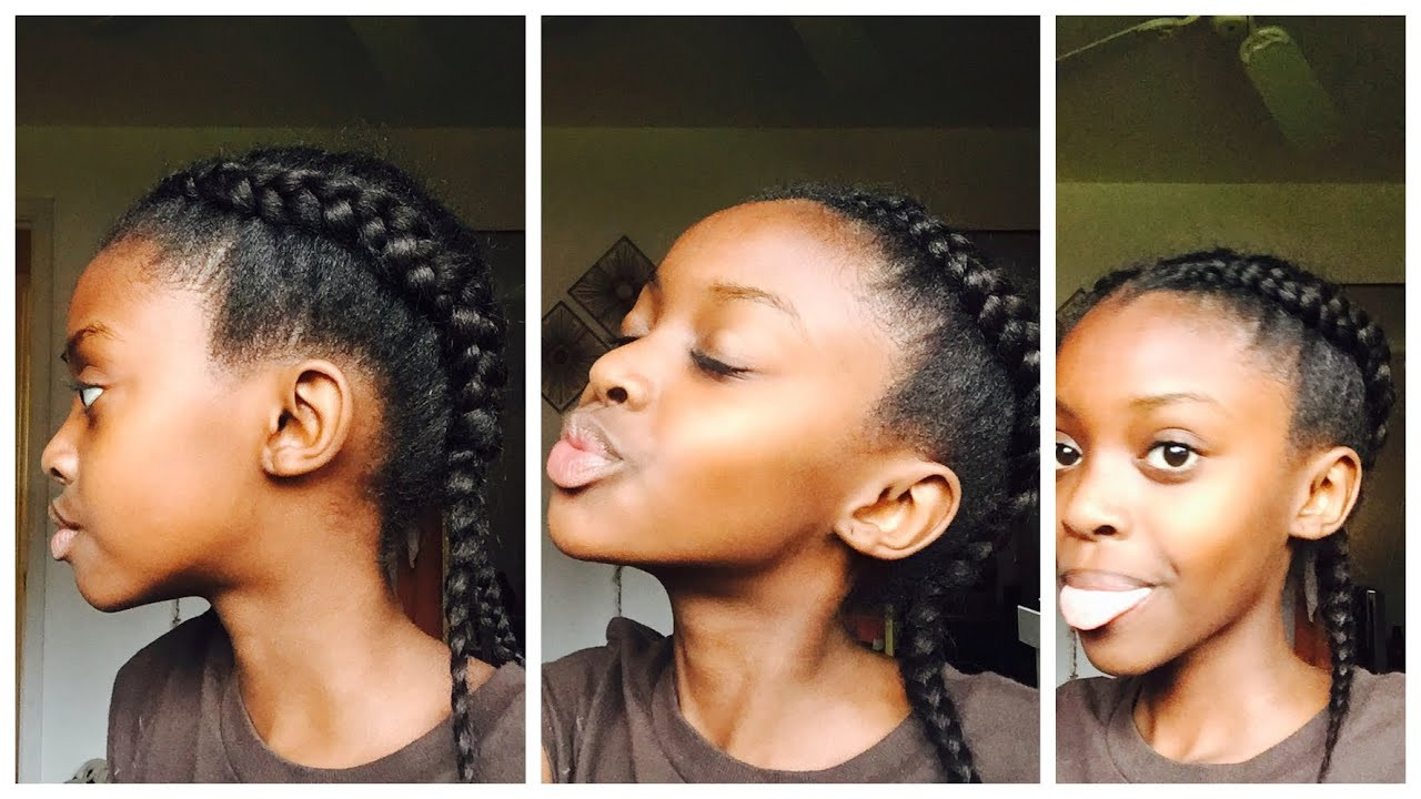 Hair Style For Black Kids
 How to make a Dutch braid on your own hair on African