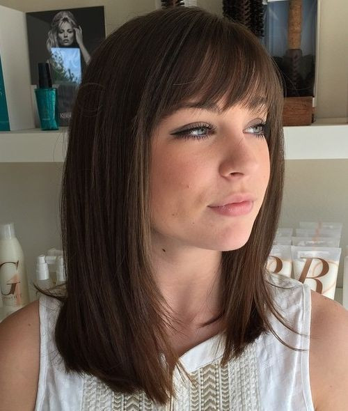Haircuts For Medium Hair With Bangs
 40 Best Medium Straight Hairstyles and Haircuts – Stylish