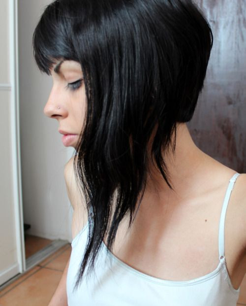 Hairstyle Long In Front Short In Back
 Leaning towards something like this Long front super