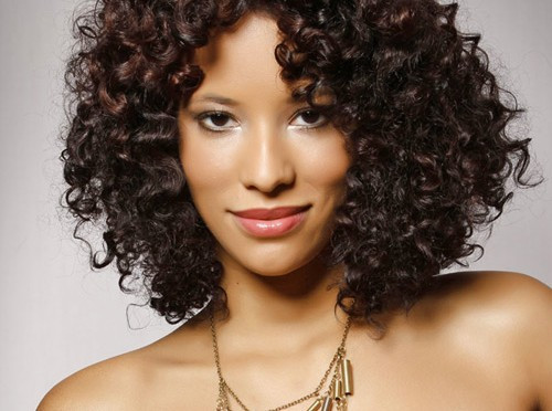 Hairstyle Natural Curly Hair
 Sensational Medium Length Curly Hairstyle For Thick Hair