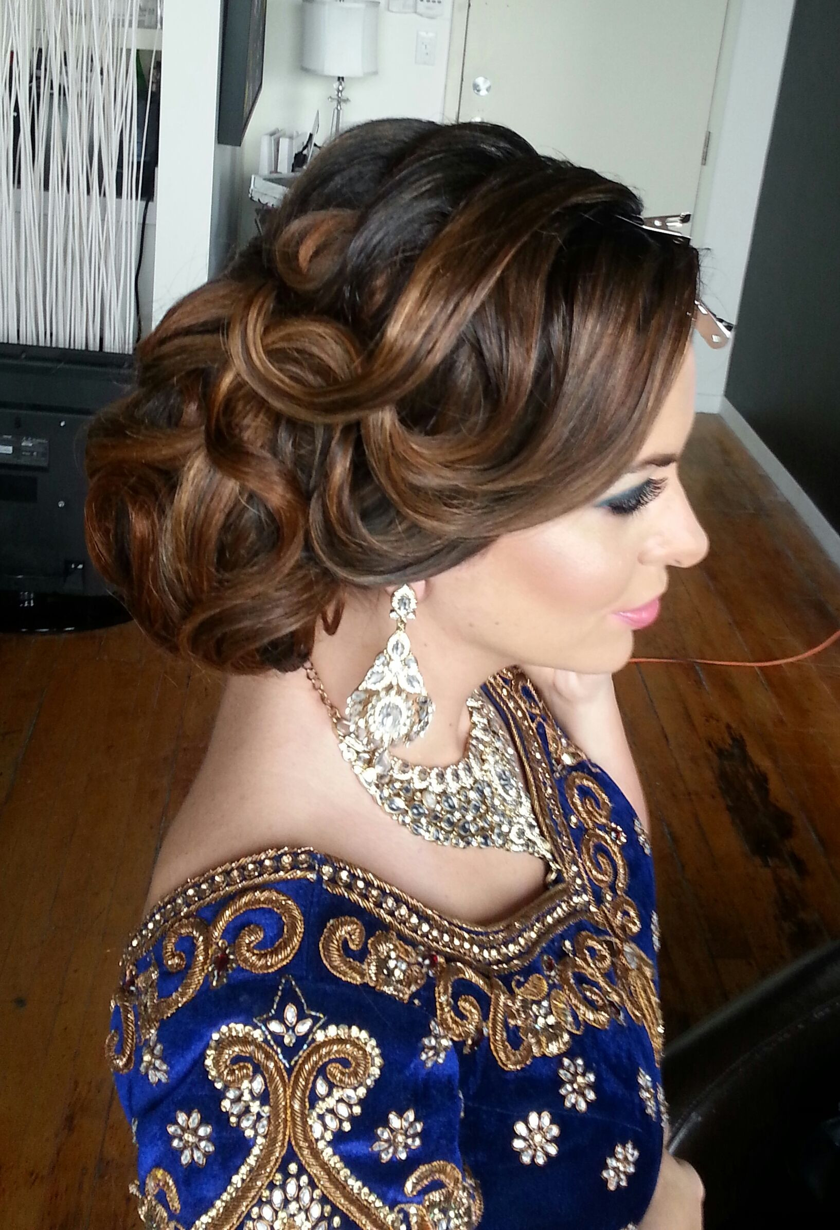 Hairstyles For Indian Wedding Guests
 Textured Full Updo Indian Wedding Hair