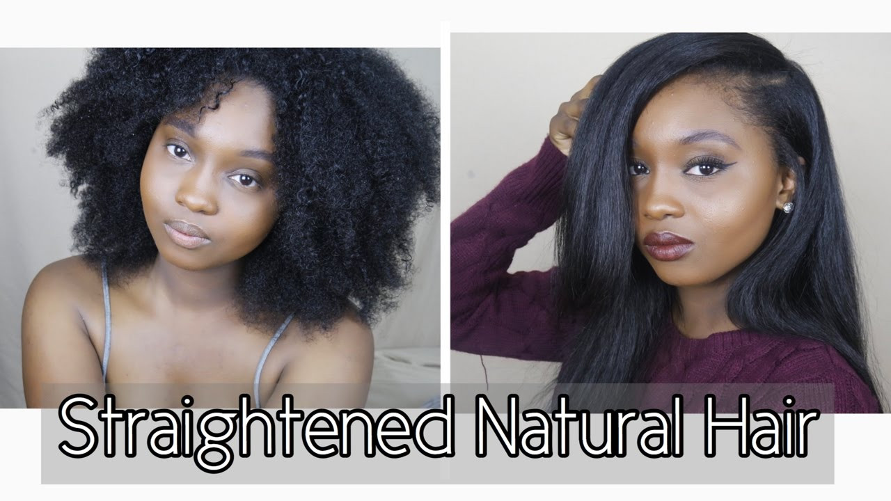 Hairstyles For Natural Straightened Hair
 How I Straighten My Thick Natural Hair
