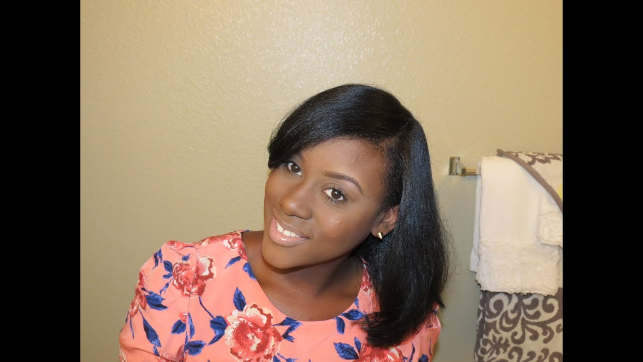 Hairstyles For Natural Straightened Hair
 How I Maintain my Straightened Natural Hair & Length