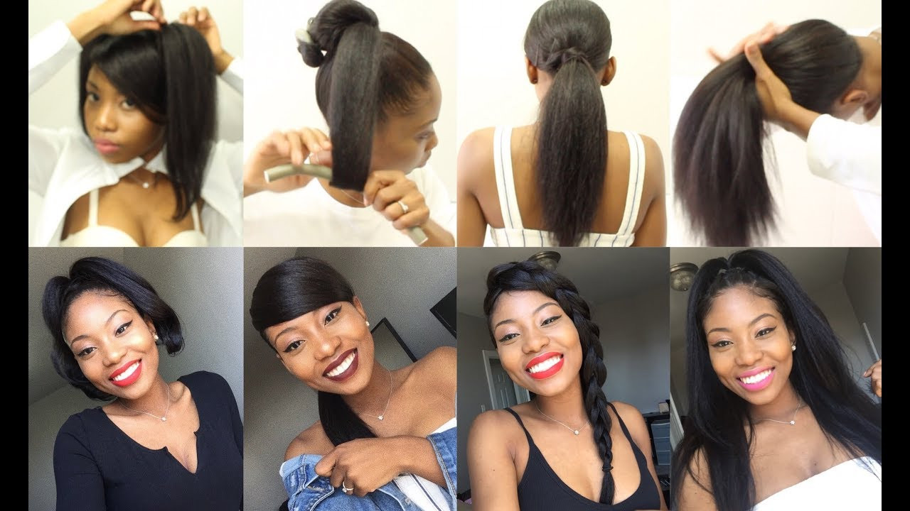 Hairstyles For Natural Straightened Hair
 Straight natural hairstyles Quick & Easy Straightened