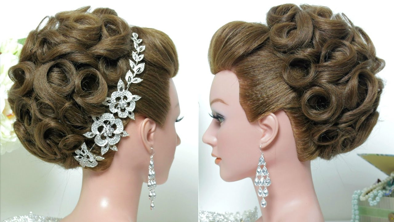 Hairstyles For Weddings Brides
 Bridal hairstyle Wedding updo for long hair tutorial