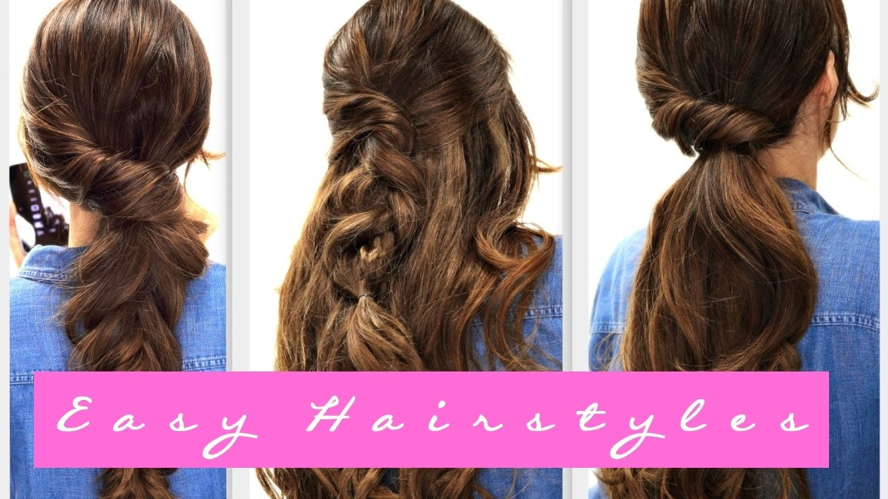 Hairstyles Step By Step For Medium Length Hair
 4 EASY Lazy HAIRSTYLES