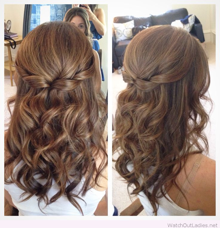 Half Up Half Down Curled Prom Hairstyles
 Half up half down hair with curls