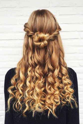 Half Up Half Down Curled Prom Hairstyles
 Try 42 Half Up Half Down Prom Hairstyles