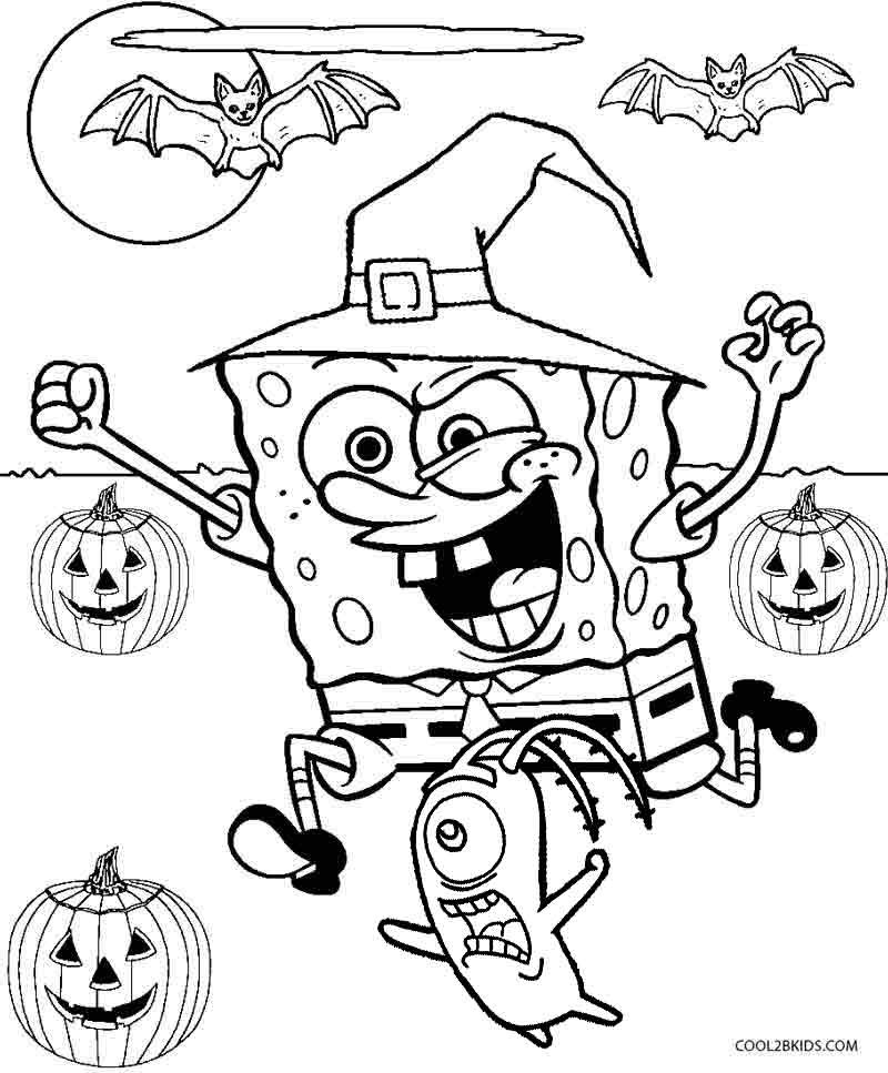 Halloween Coloring Pages Free Printable
 Printable Spongebob Coloring Pages For Kids