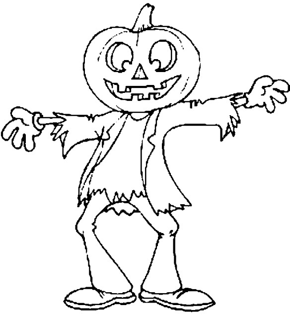 Halloween Coloring Pages Free Printable
 Coloring Page World Jack o lantern Scarecrow