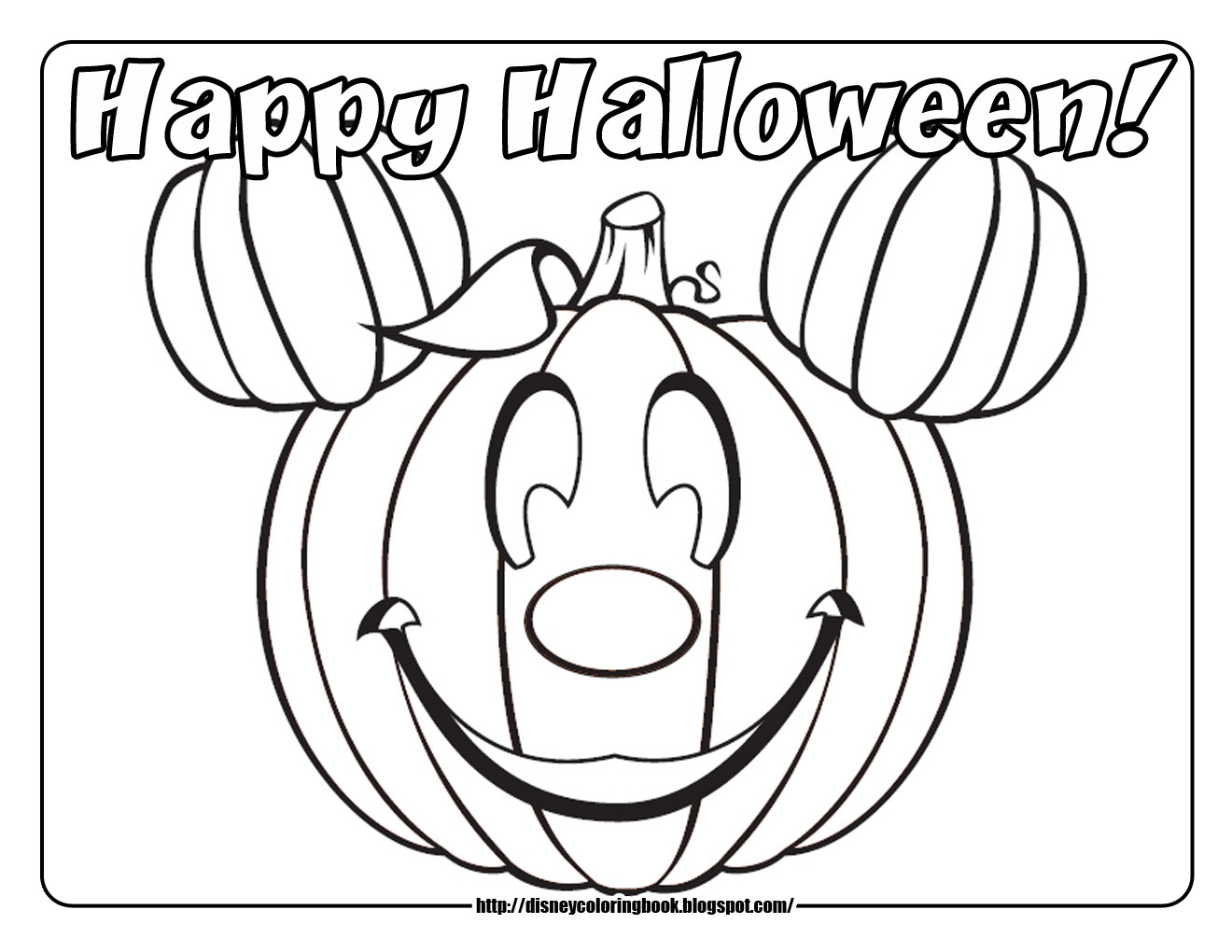Halloween Coloring Pages Free Printable
 Disney Coloring Pages and Sheets for Kids