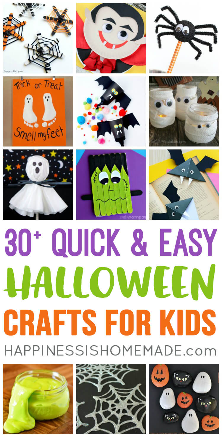 Halloween Crafting Ideas For Kids
 Easy Fall Kids Crafts That Anyone Can Make Happiness is