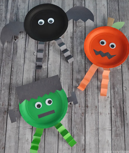 Halloween Crafting Ideas For Kids
 Paper Plate Halloween Characters