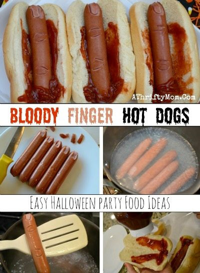 Halloween Party Food Ideas Finger Food
 Halloween Party Food for Kids and Adults Bloody Finger