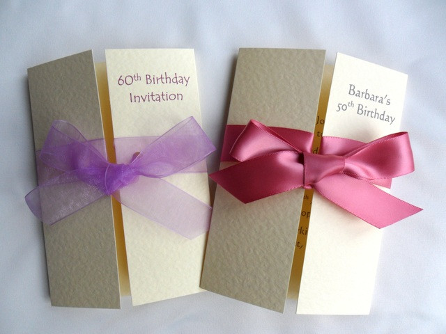 Handmade Birthday Invitations
 18th 21st 40th 50th 60th 70th Personalised Birthday