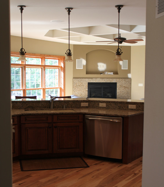Hanging Lights For Kitchen Island
 Pendant lighting over island Traditional Kitchen