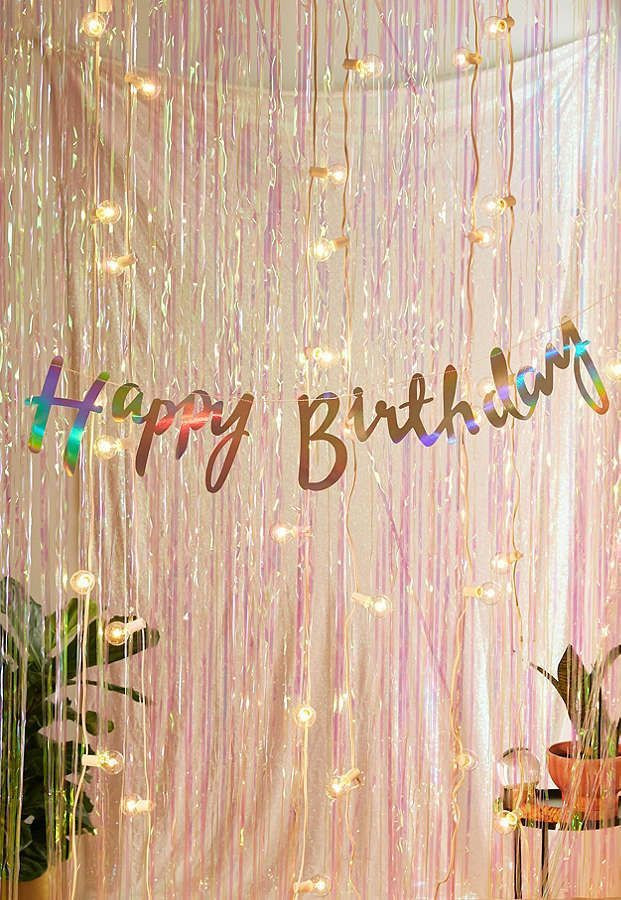 Happy 18th Birthday Decorations
 Ginger Ray Iridescent Foil Happy Birthday Banner in 2019