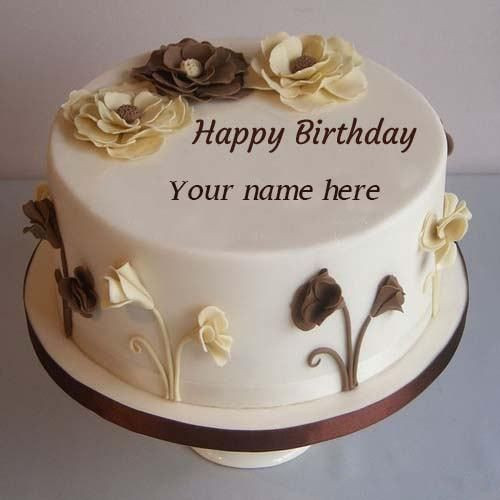 Happy Birthday Cake Images With Name
 generate flower decorated birthday cakes with name edit